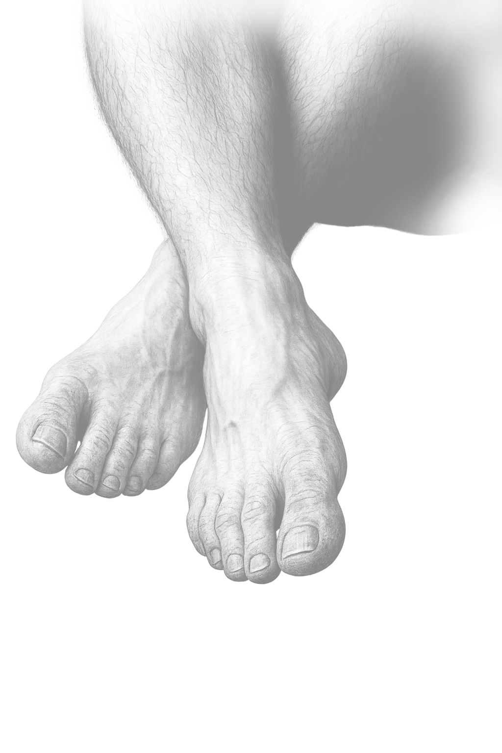 image of ghost of mens feet in haunted restaurnt