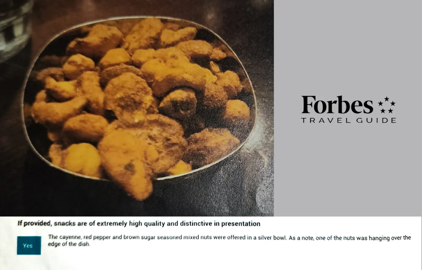 Images of a hanging snack nut for a Forbes standerd