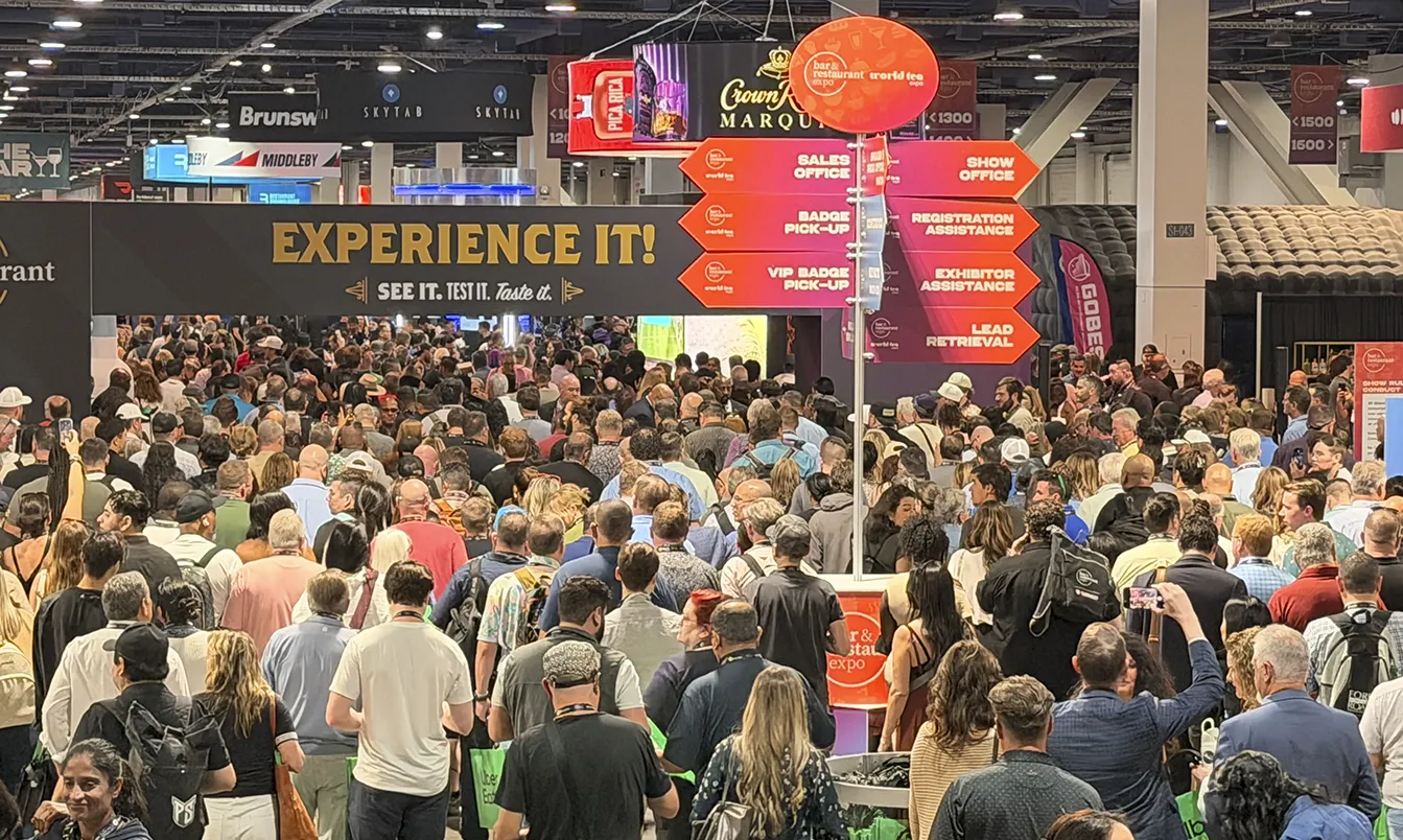 Crowded floor of the 2026 Bar and Restaurant Expo in Las Vegas. Image courtesy of Bar & Restaurant Expo.