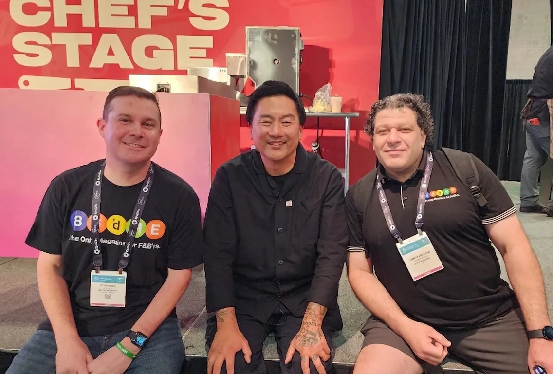 Roy Choi, Kevin, and Jerry at Chef's Stage